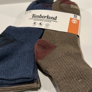 NWT Timberland Performance Cushioned Quarter Sock (5) Pairs in Pack. Size 9 - 12
